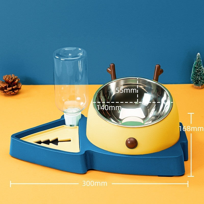 Bowl Dog Slow Feeder Bowl Dog Slow Feeder Dish Detachable Water Tray Dog Food Bowl Plastic
