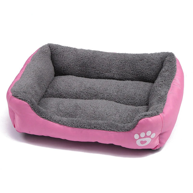 Large Pet Bed Square Plush Kennel Summer Washable Waterproof Mattress