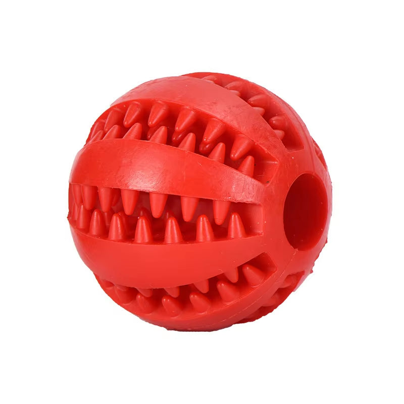 Interactive Rubber Dog Ball - Chew & Tooth Cleaning Toy