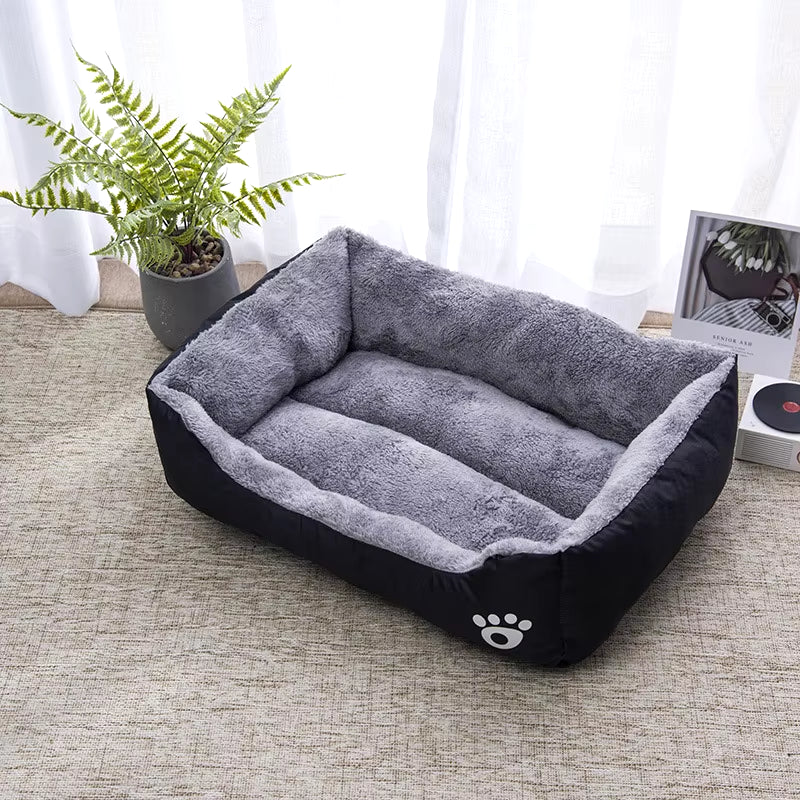 Color Square Winter Soft Warm House for Dog Bed Waterproof Cat Bed