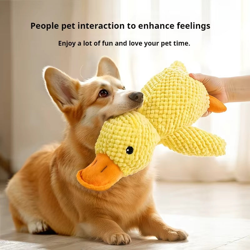 Plush Duck Dog Toy - Bite Resistant & Teeth Grinding Sound