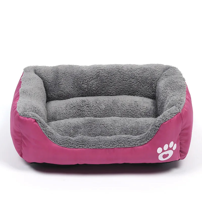 Large Pet Bed Square Plush Kennel Summer Washable Waterproof Mattress