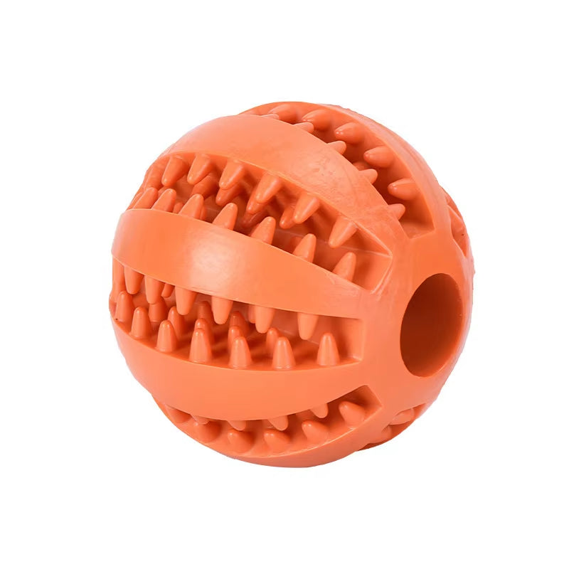 Interactive Rubber Dog Ball - Chew & Tooth Cleaning Toy