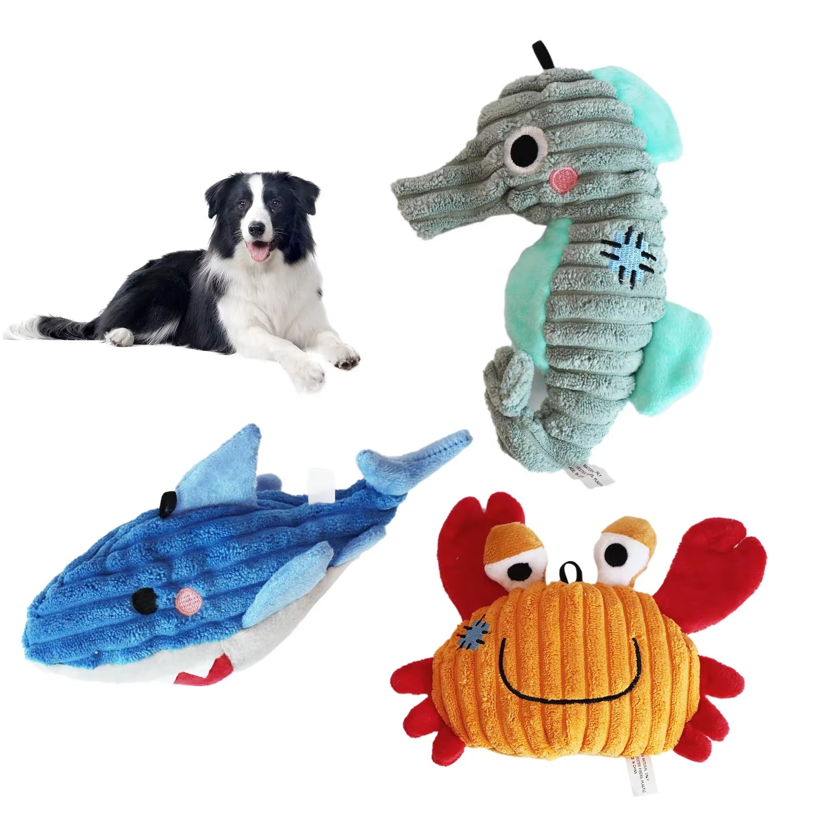 Squeaky Plush Toy for Small Dogs - Ocean Series