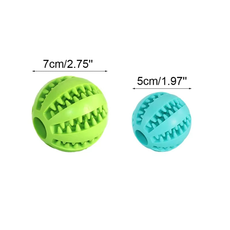 Interactive Rubber Dog Ball - Chew & Tooth Cleaning Toy