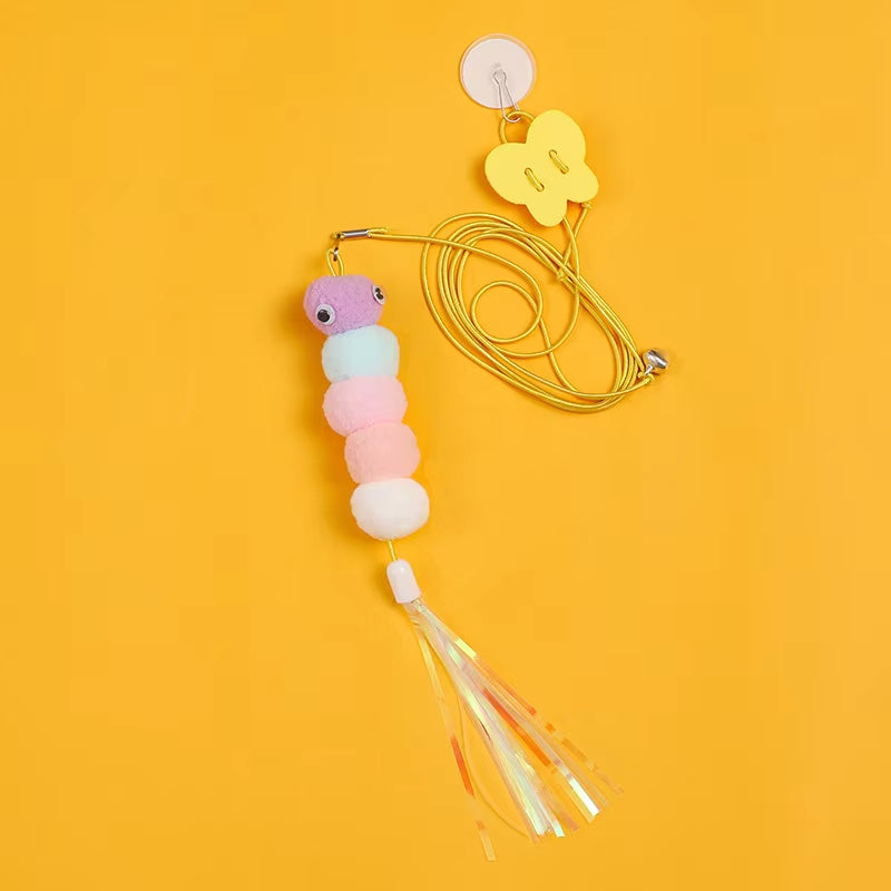 Interactive Hanging Cat Teaser Wand Toy