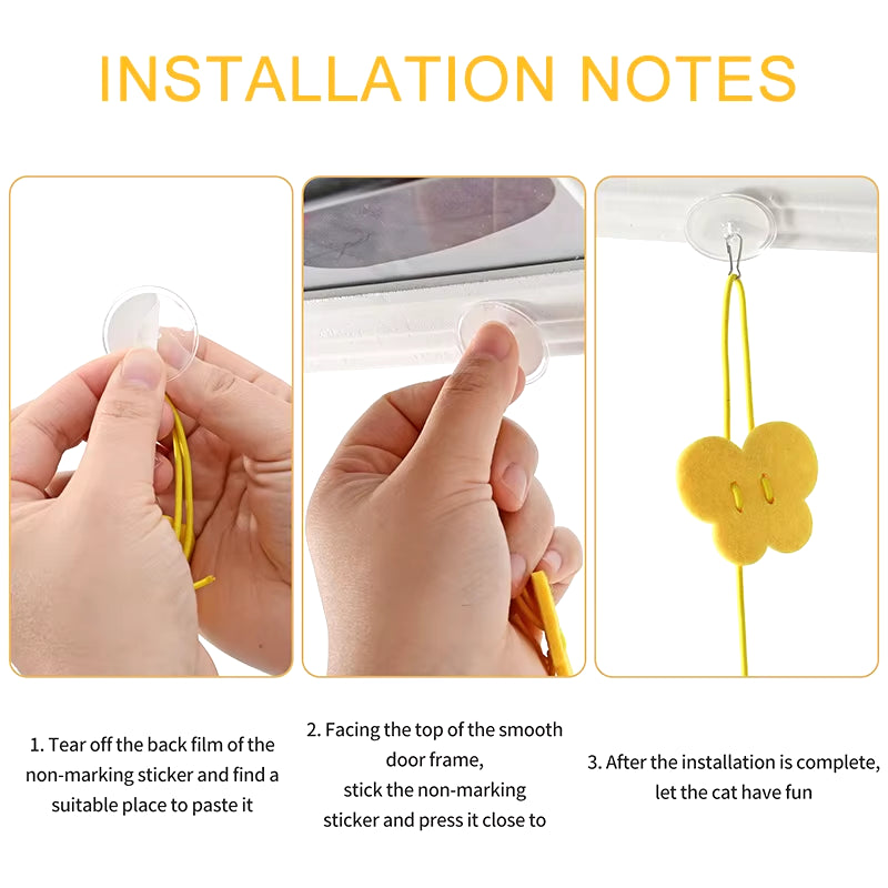 Interactive Hanging Cat Teaser Wand Toy