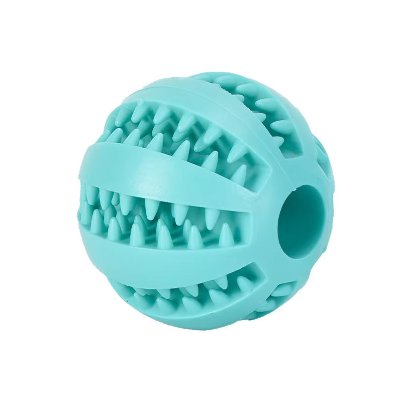 Interactive Rubber Dog Ball - Chew & Tooth Cleaning Toy