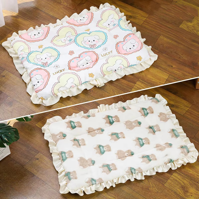 Pet Sleeping Pad Thickened Autumn and Winter Warm Floor Mat 