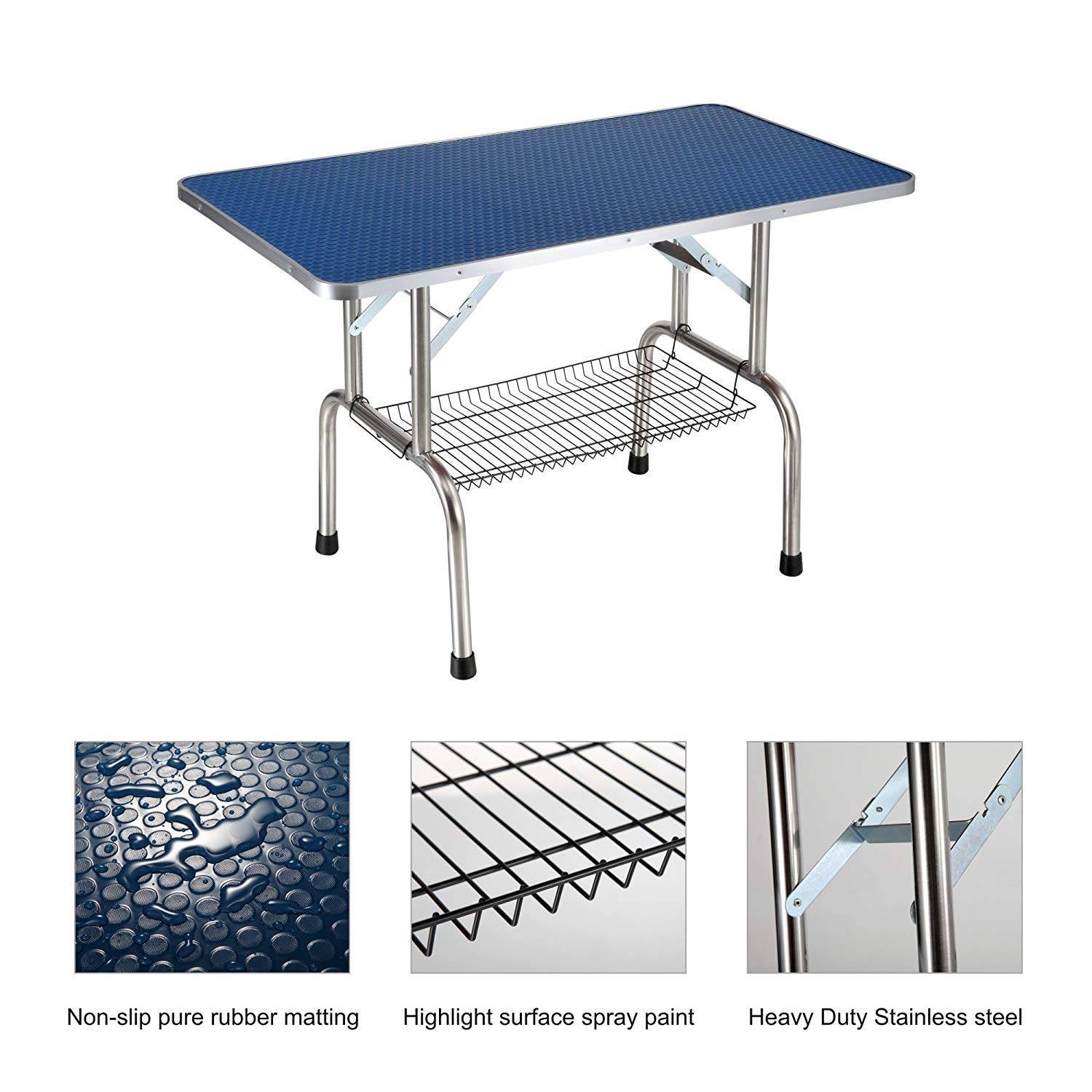 Stainless Steel Folding Dog Pet Grooming Table Heavy Duty Grooming Table