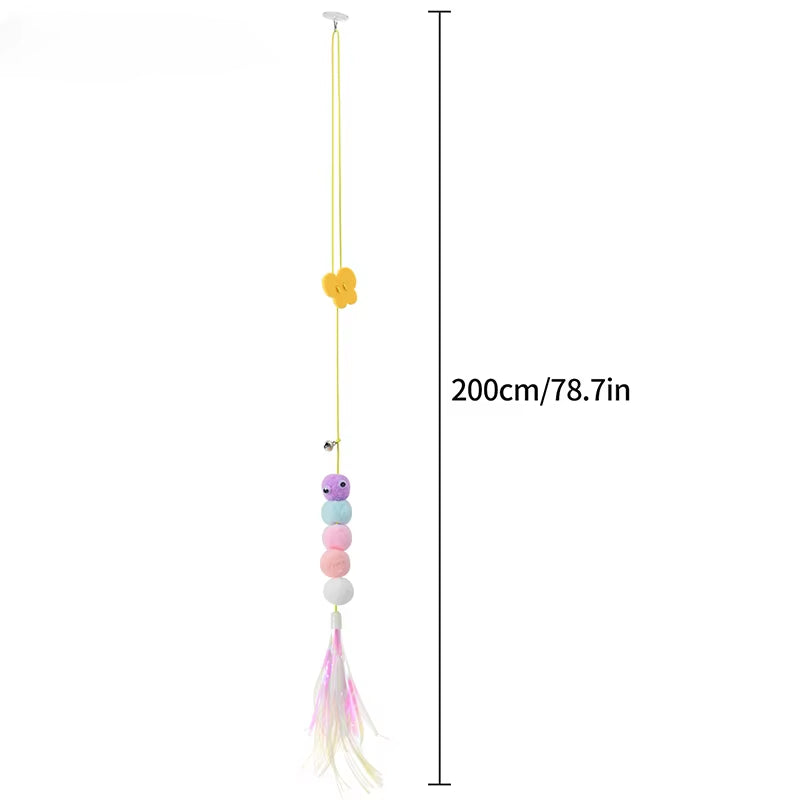 Interactive Hanging Cat Teaser Wand Toy