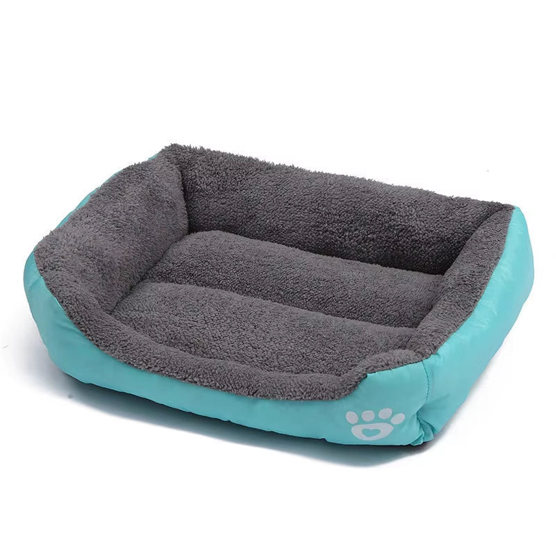 Large Pet Bed Square Plush Kennel Summer Washable Waterproof Mattress