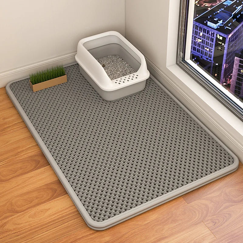 Cat Litter Mat Double Layer Waterproof Urine Proof Trapping Mat