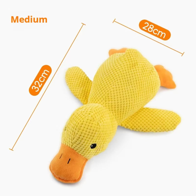 Plush Duck Dog Toy - Bite Resistant & Teeth Grinding Sound