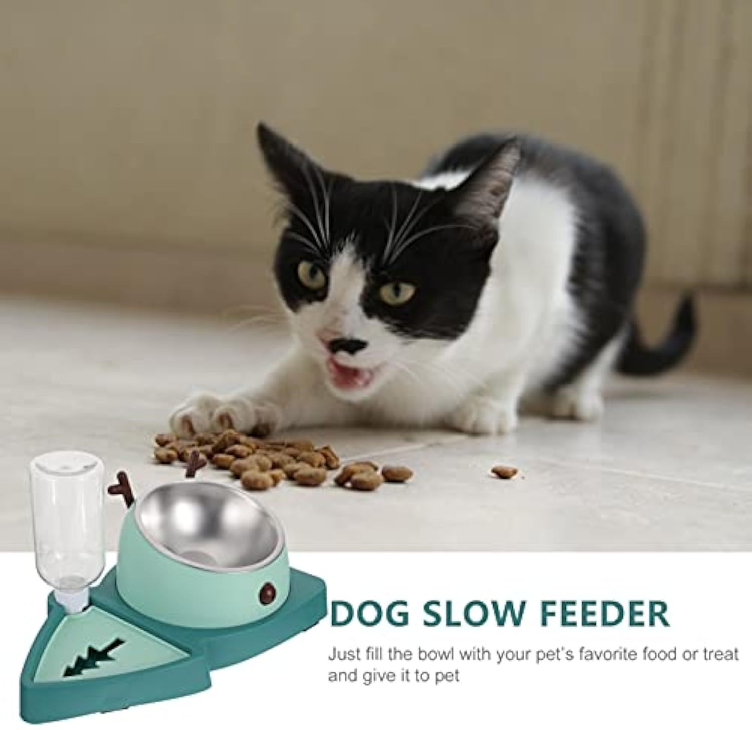 Bowl Dog Slow Feeder Bowl Dog Slow Feeder Dish Detachable Water Tray Dog Food Bowl Plastic
