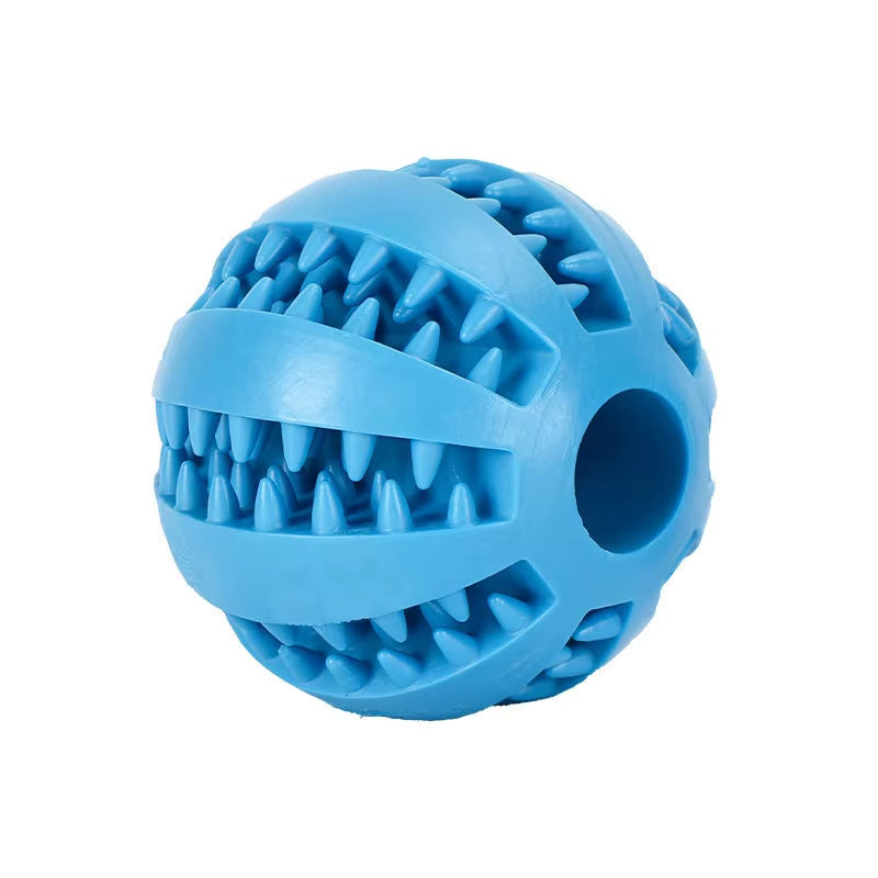 Interactive Rubber Dog Ball - Chew & Tooth Cleaning Toy