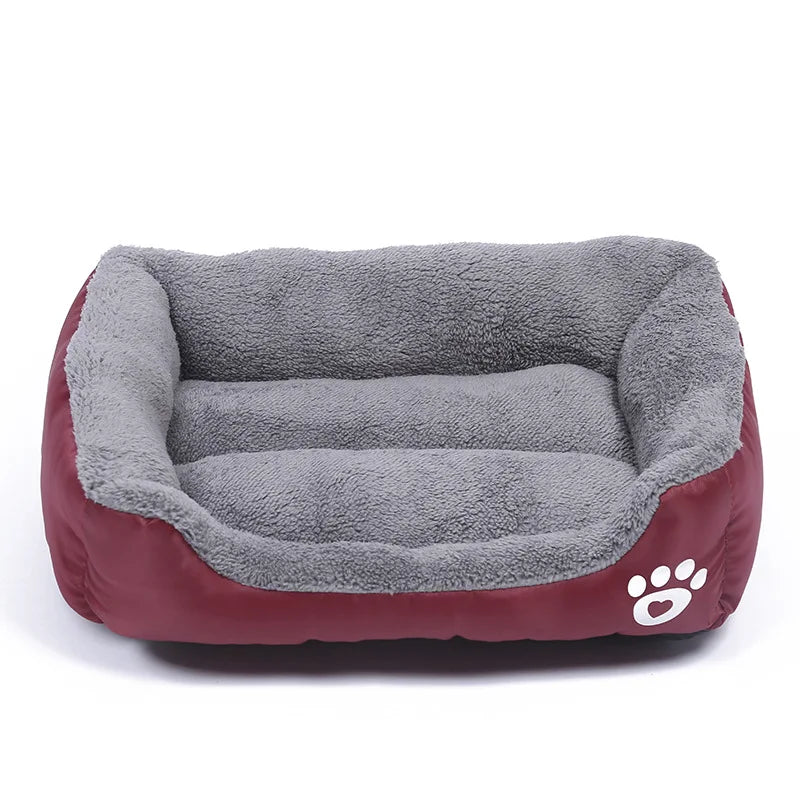 Large Pet Bed Square Plush Kennel Summer Washable Waterproof Mattress