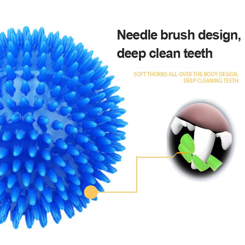 Polka Squeaky Chew Toy - TPR Dog & Puppy Teeth Cleaner