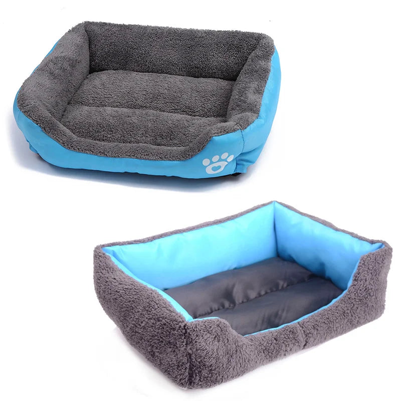 Large Pet Bed Square Plush Kennel Summer Washable Waterproof Mattress
