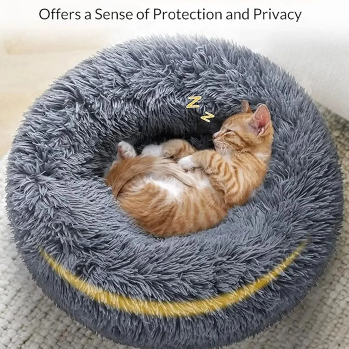  Super Soft Cat Bed Long Plush Dog House 