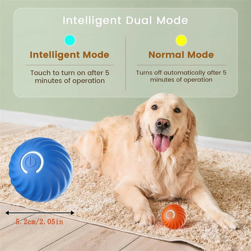 Smart Interactive Dog Ball - USB Rechargeable Moving Toy