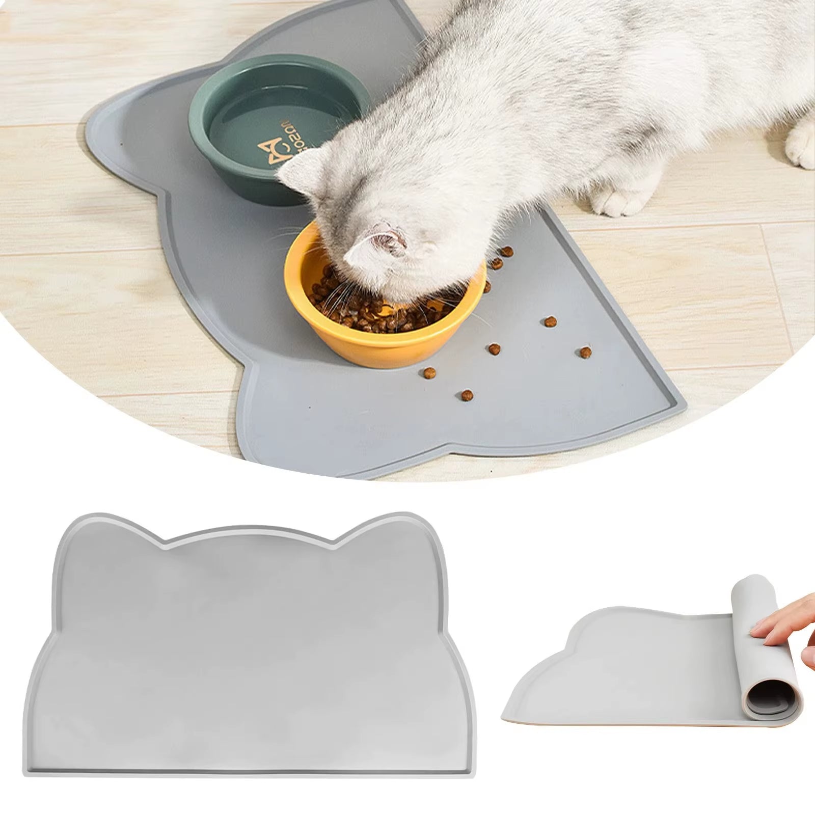 Pet Food Feeding Pad Pet Bowl Drinking Mat Portable Dog Feeding Mat Placemat