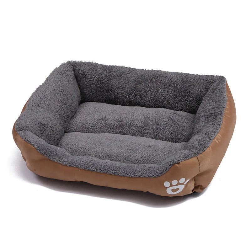 Large Pet Bed Square Plush Kennel Summer Washable Waterproof Mattress