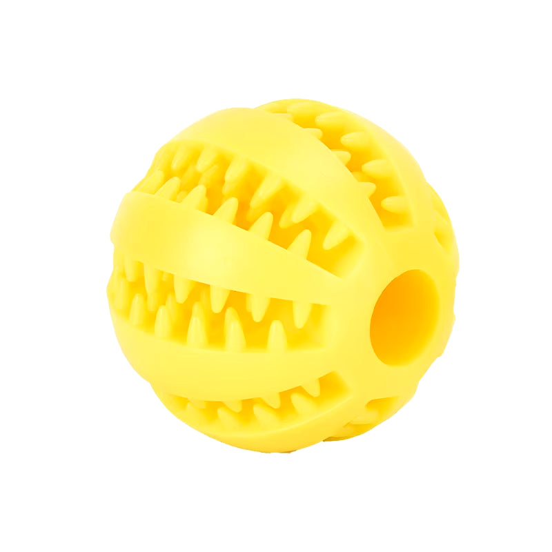 Interactive Rubber Dog Ball - Chew & Tooth Cleaning Toy